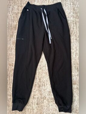 Black FIGS Jogger scrub Pants with Drawstring
